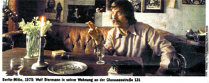 Wolf Biermann in der ChausseeStr. 131, 1975